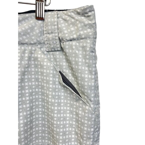 Lole White with Gray Pattern Snow Ski Snowboarding Pants - Picture 5 of 11